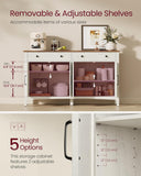 LIRY Collection - Buffet Cabinet, Coffee Bar Cabinet with 2 Drawers, Adjustable Shelves