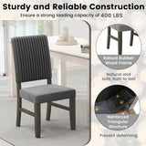Dining Chairs Set of 4, Mid-Century Velvet Fabric Upholstered Chairs with Rubber Wood Legs, Thick Padded Seat