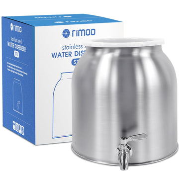 Stainless Steel Water Dispenser, 2.5 Gallon Drink Dispenser with 18/8 Stainless Steel Spigot & Airtight Lid, Water