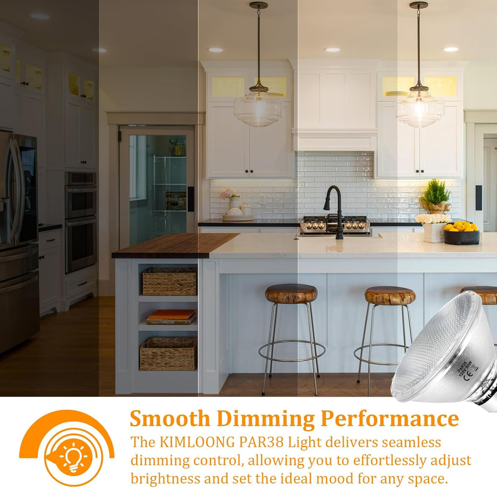 PAR38 Halogen Flood Light Bulbs, 90 Watt 120V, E26 Base, 4 Pack