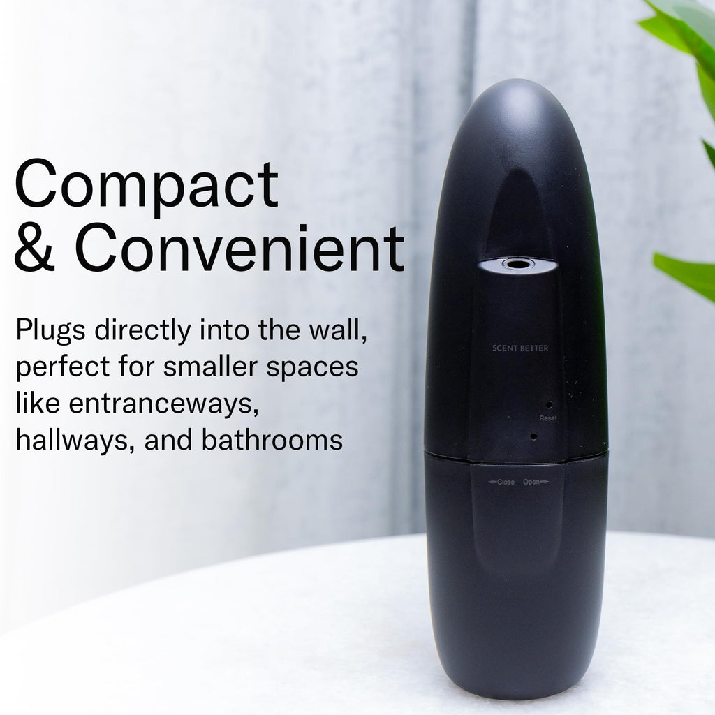 Plug in Essential Oil Waterless Diffuser, Spa, Office with 500 sq ft Coverage - Includes Free Linen Breeze (White)