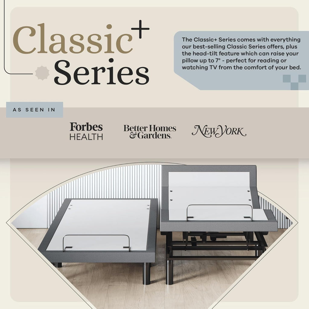 Harmony Adjustable Bed Base, Head and Foot Lift, Massage, Under-Bed Lights, USB, Memory, Zero Gravity Smart Frame