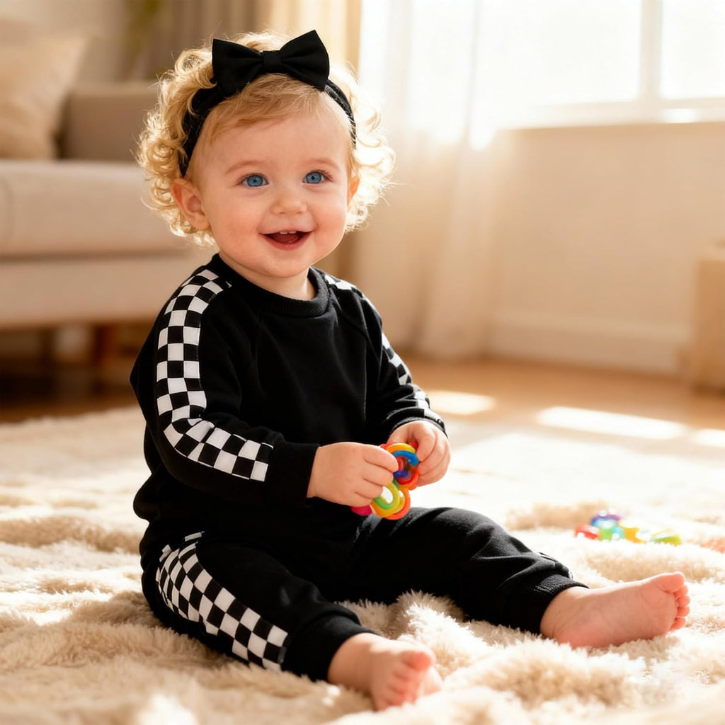 Infant Baby Girl Clothes Long Sleeve Loose Sweatshirts Pockets Pants Headband Outfits Fall Winter Spring Gift