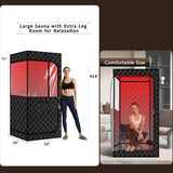 Smartmak Portable Sauna with Infrared 660nm Red Light Therapy Lamp for Home Relaxation