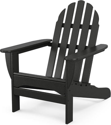 AD4030BL Classic Outdoor Adirondack Chair, Black