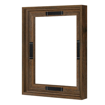 Canvas Floating 8x10 Frame with 0.9" Deep, Brown, With Adhesive