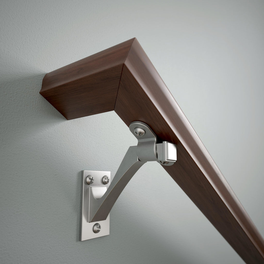 Classic Edge 3 in. (76 mm) Handrail Bracket in Matte Nickel (4-Pack), B47253D-MN-C