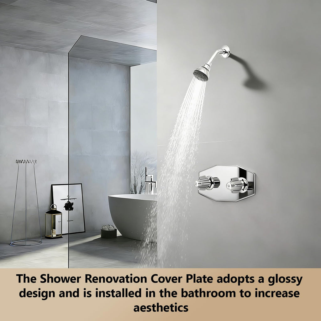 Two-Hole shower valve cover for Bathtub and Shower Valves