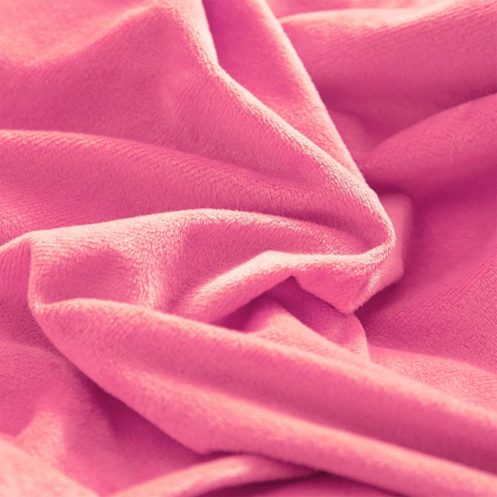 Fluffy Faux Fur hot Pink Comforter Cover Set - Ultra Soft Plush Bedding Sets 3 Pieces (1 Fluffy Duvet Cover + 2