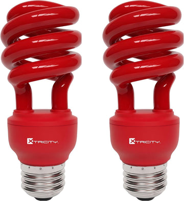 CFL Compact Fluorescent Red light bulbs Colored Light Bulb