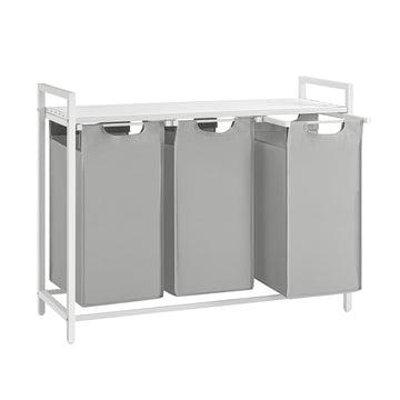 Laundry Basket, Shelf, Metal Frame, 120 L, 87.7 x 33 x 72 cm