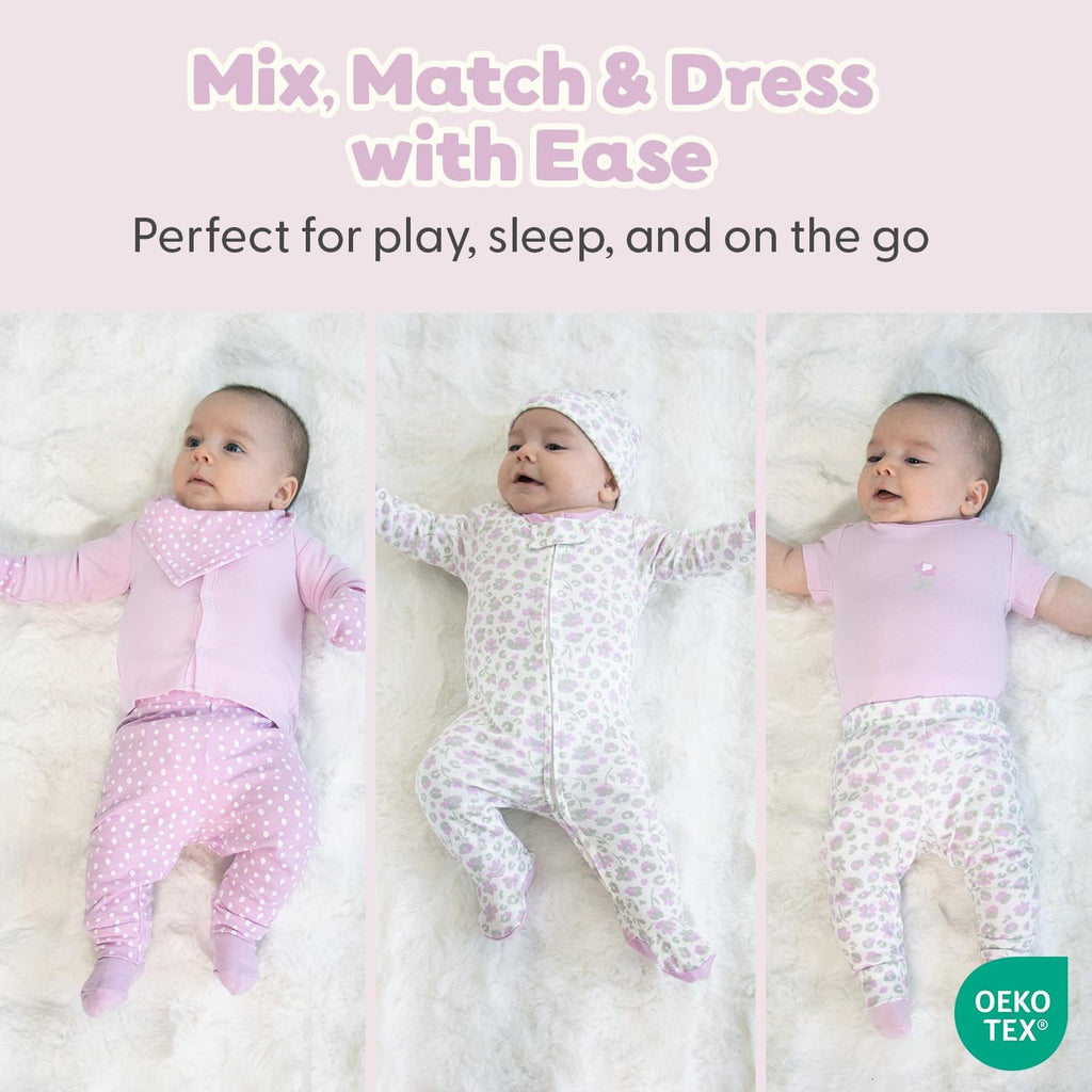 15pc Newborn Girl Clothes, 0-3 Months Baby Outfits Gift Set