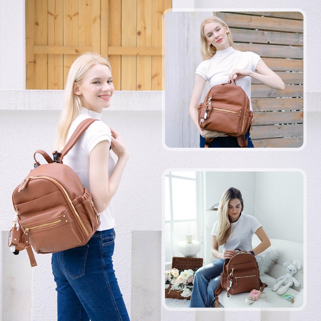 Small Diaper Bag Mini Diaper Bag Backpack Mini Backpack with 11 Pockets Baby Diaper Bag with Hand Sanitizer Holder, 2