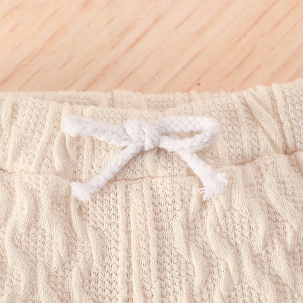 Toddler Baby Girls Boys Twist Knit Sweater Shirt Top and Pants Cotton Warm Clothes Winter (, T-Apricot)