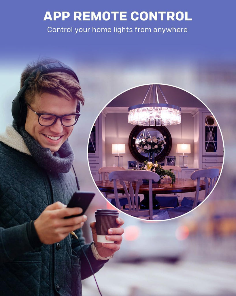 G9 Smart Light Bulb, Compatible with Alexa and Google Assistant, Color Changing Smart Led Bulbs, Dimmable
