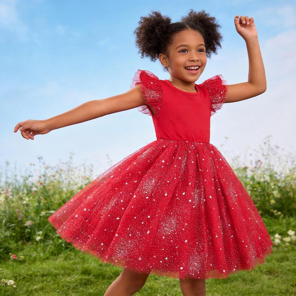Ruffle Sleeveless Tulle Tutu Dress for Girls 2