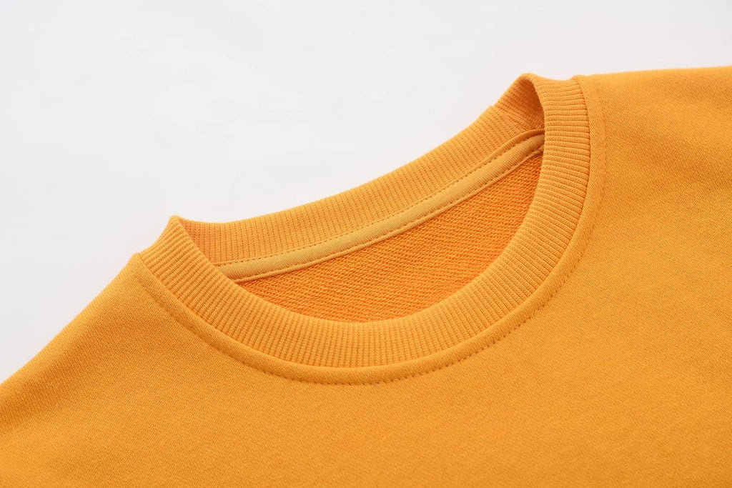 Little Boys Crewneck Sweatshirt Long Sleeve Solid Tops for Kids