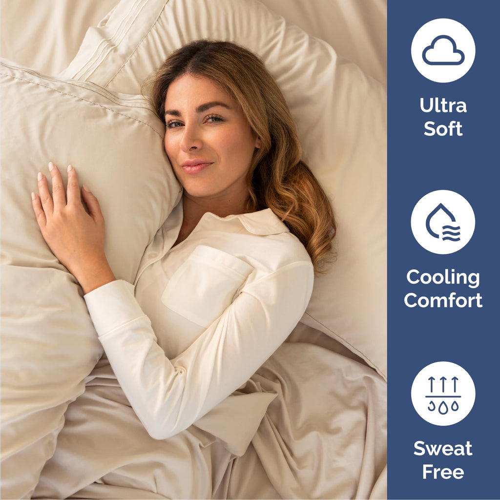 Cal King Size 4 Piece Sheet Set - Comfy Breathable & Cooling Sheets - Wheat