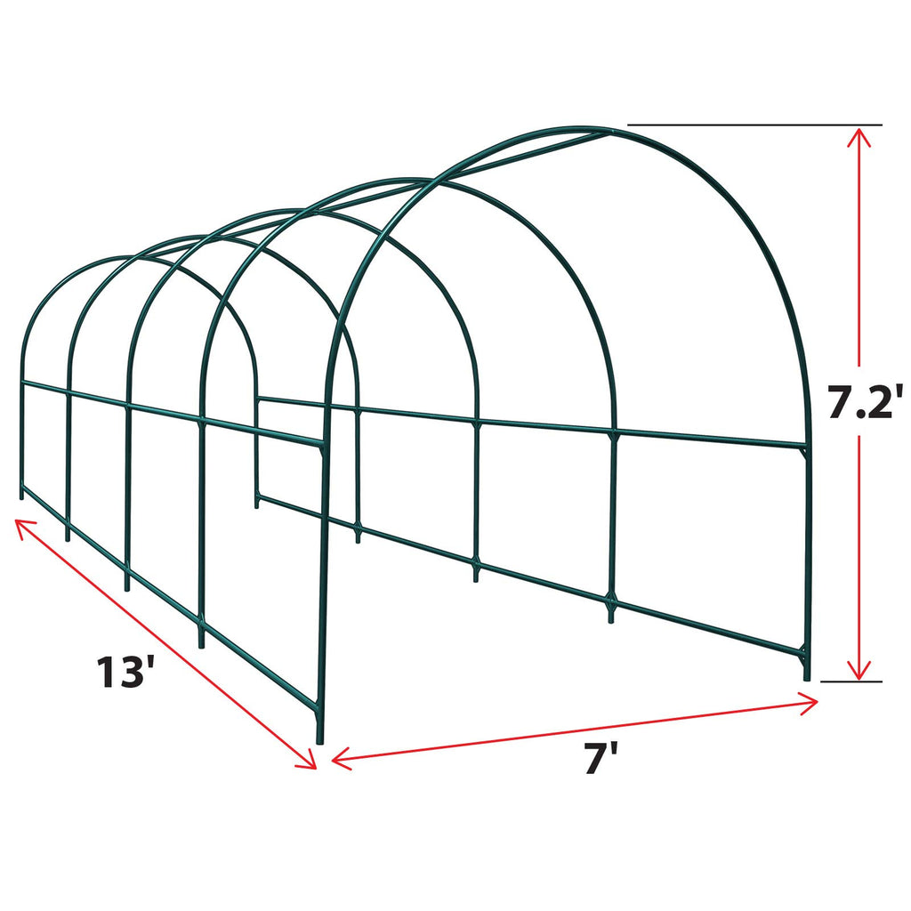 Multi-Size Large Garden Support Arch Frame Climbing Plant Arch Arbor for Flowers/Fruits/Vegetables (13FT x 7FT x