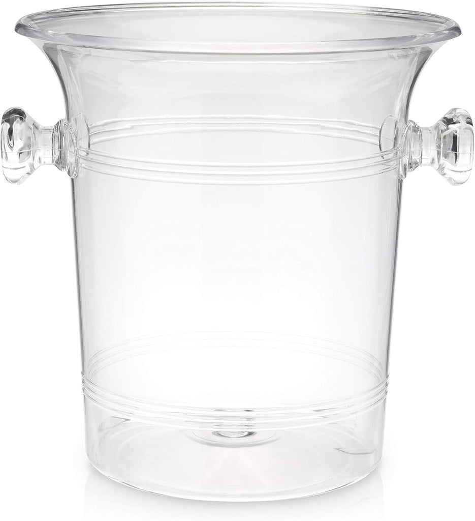 Clear Acrylic Ice Bucket with Handles, 3-Liter Capacity, Durable Wine and Champagne Bucket, Perfect Ice Buckets