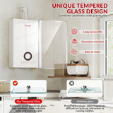 Tankless Water Heater Natural Gas, 4.74 GPM 18L Indoor Instant Hot Water Heater with Digital Fahrenheit Display