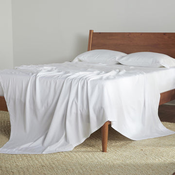 Hyper-Cotton Bed Sheet Set - Breathable, Cooling, Quick-Drying, Soft Bedding - Fitted Sheet Flat Sheet Pillowcases