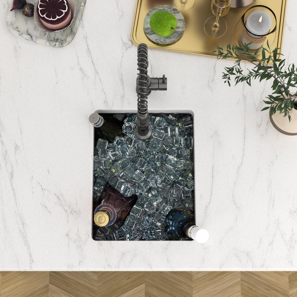 12 Inch Gunmetal Black Undermount Bar Sink