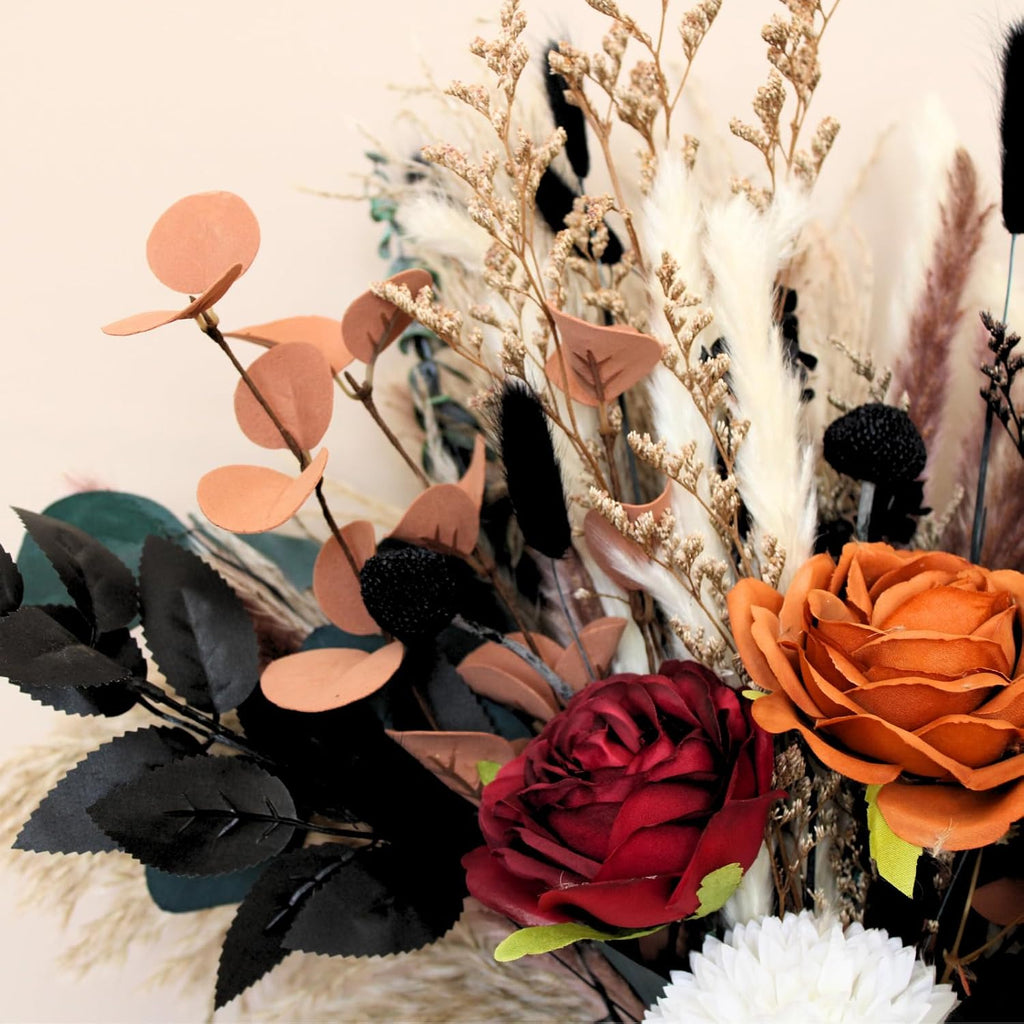 Fall Dried & Artificial Floral Centerpieces For Tables, Thanksgiving Decor - Set of 100