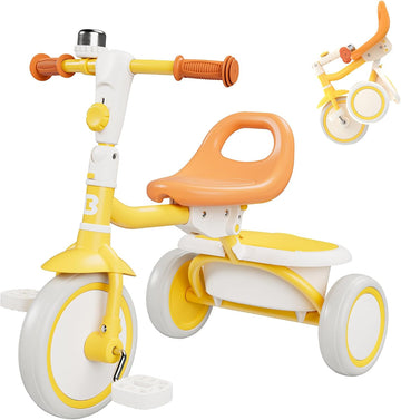 Toddler Tricycle with Bell, Kids Tricycle Age 18 Months to 5 Years, Kids Trike, Toddler Bike for 1.5-5 Year Olds