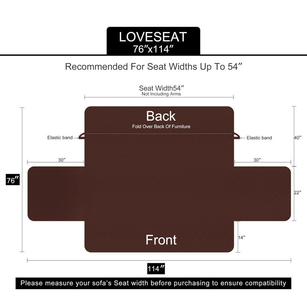 Loveseat Sofa Cover for 2 Cushion Couch, Light Camel/Beige