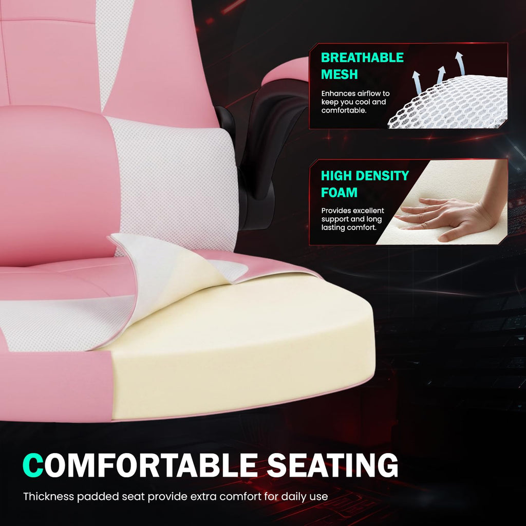 Gaming Chair Office Chair Desk Chair Racing Executive PU Leather Ergonomic Massage Computer Chair with Lumbar Support