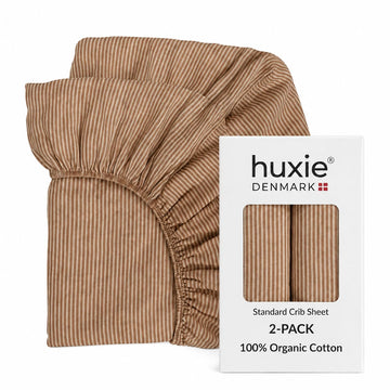 Baby Muslin Crib Sheets 2-Pack for Boys & Girls, Organic Cotton 52x28
