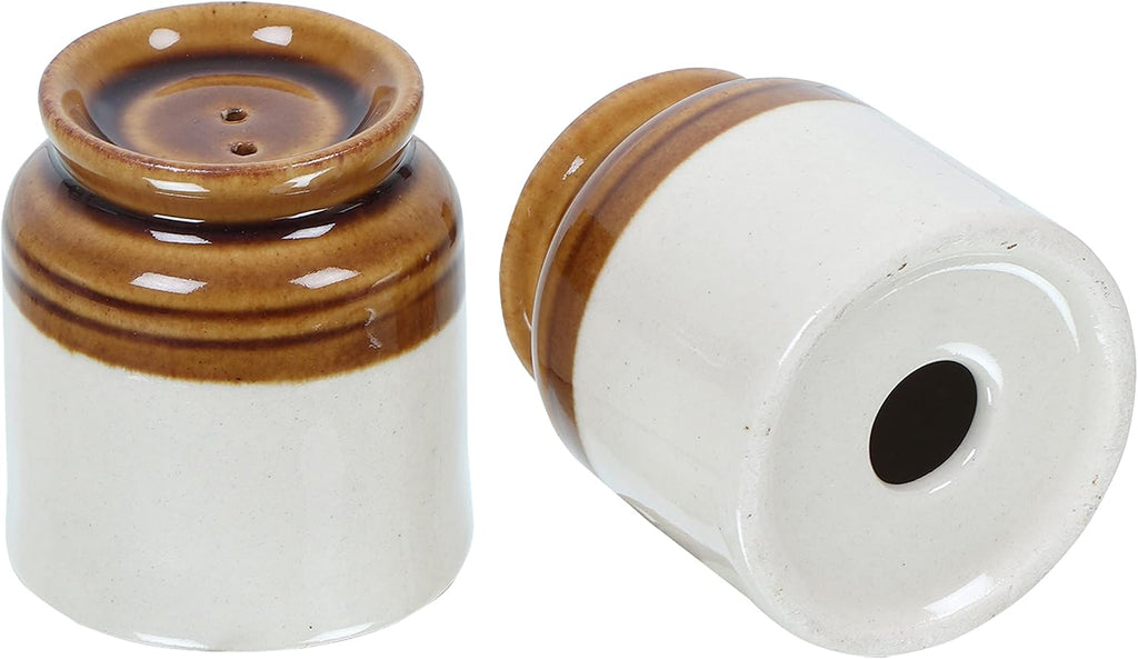 Salt & Pepper Shakers - Vintage Ceramic Salt & Pepper Shaker Set - Retro Farmhouse Home Decorative Jar Dispenser(Set - Set of 2