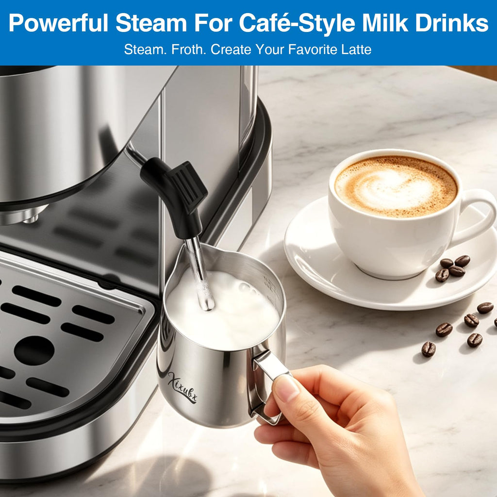 20 Bar Espresso Machine with Milk Frother, Touchscreen, Silver