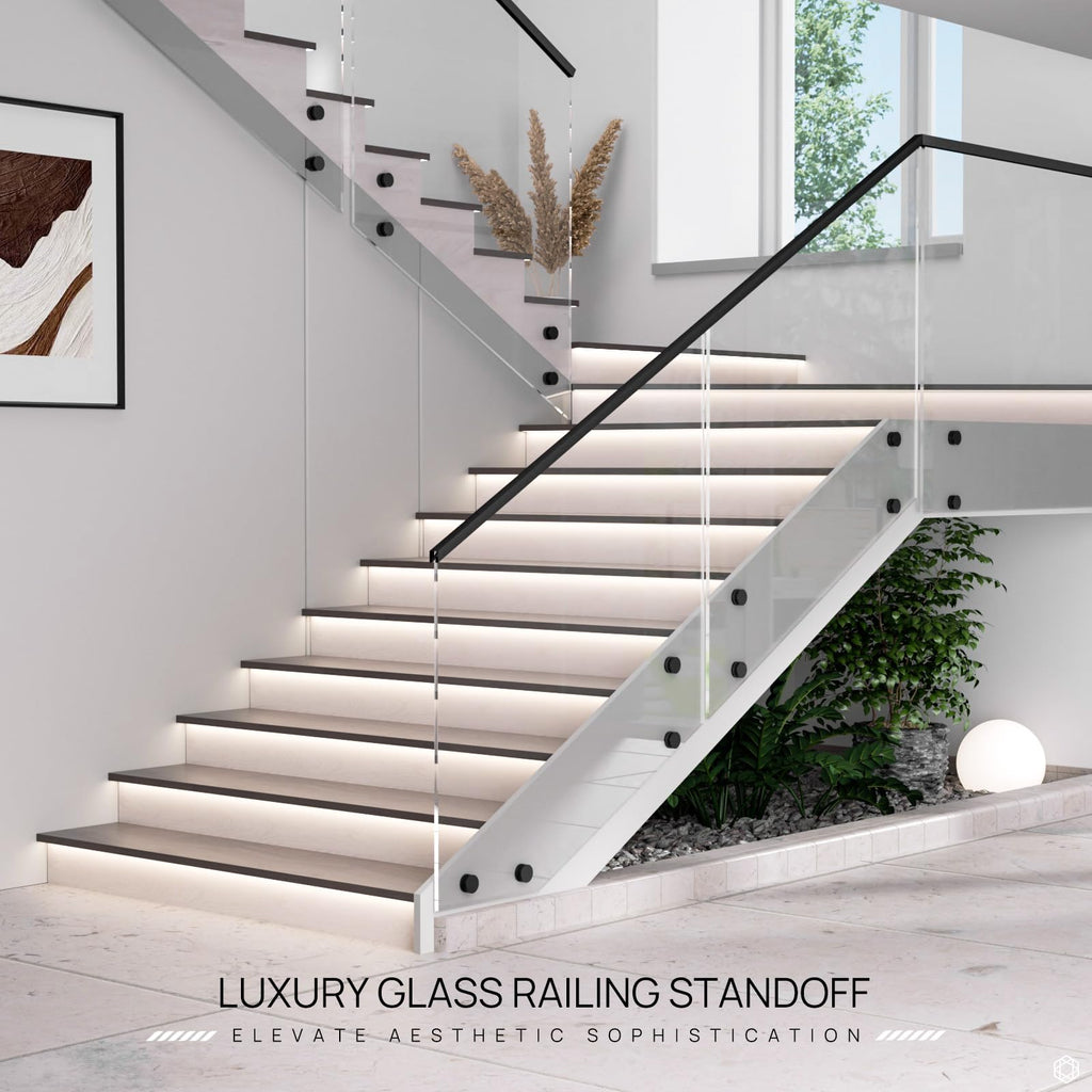 4 Pack Marine Grade SS316 Solid Heavy Duty Glass Railing Standoff