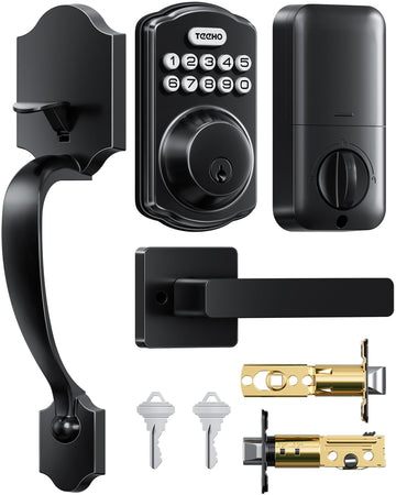 Keyless Entry Door Lock Set for Front Door, Matte Black