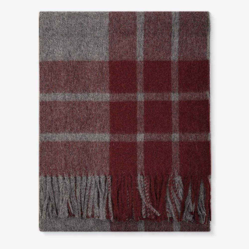 Superfine Alpaca Wool Throw Blanket - Lightweight Alpaca Throw Blankets | Soft Peruvian Alpaca Blanket Wool Blanket