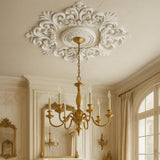 35.4'' Large PU Ceiling Medallion Combination Decorative 2.36'' ID French Style Chandelier Base Ceil