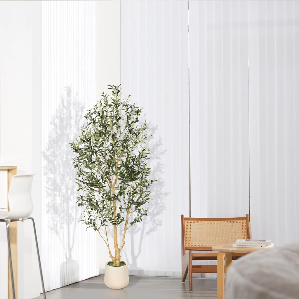 Olive Tree Artificial Indoor 6ft with Planter Decor