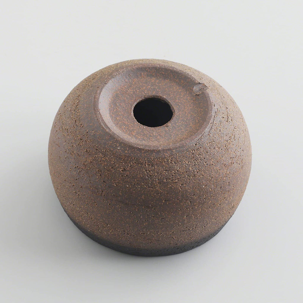 Banko Bonsai Pot 3.9in, Handmade Japanese Planter, Brown and Black
