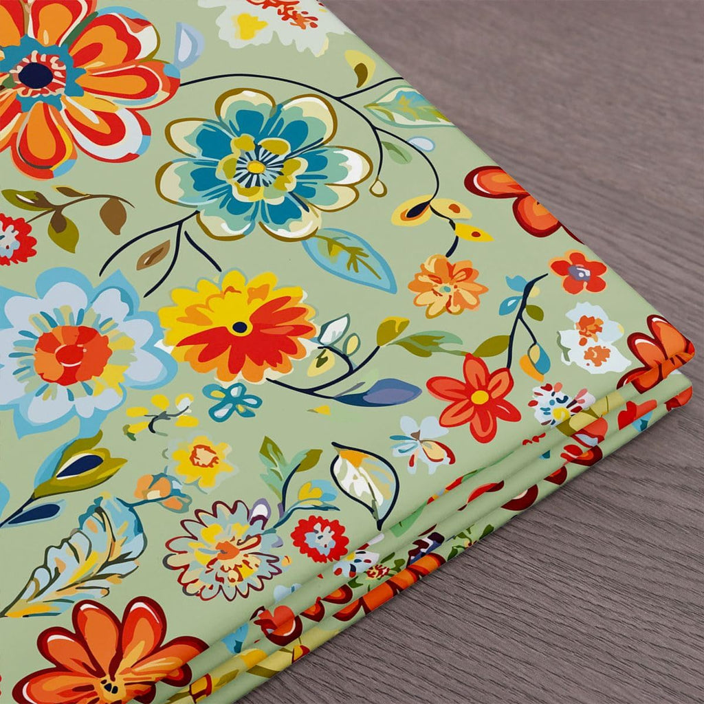 Bohemian Flowers Upholstery Polyester Fabrics Boho Fabric