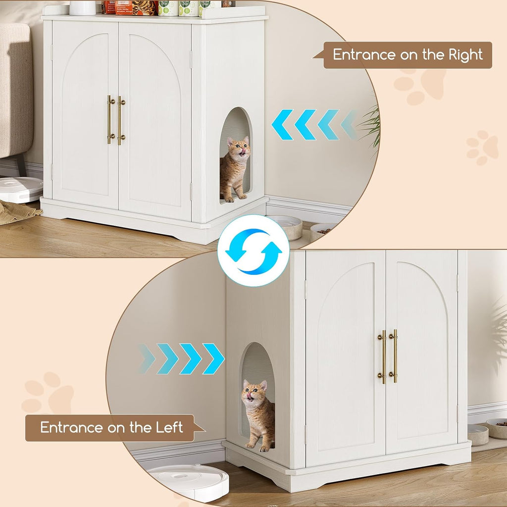 Cat Litter Box Enclosure Furniture, Hidden Litter Box Furniture