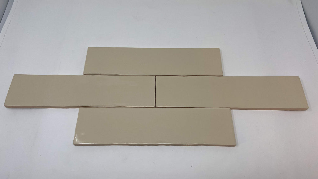 3x12 Cream Handmade Look Ceramic Subway Tile Walls & Kitchen Backsplashes - Glossy Finish (Box Covers 5.5 Sq. Ft.)