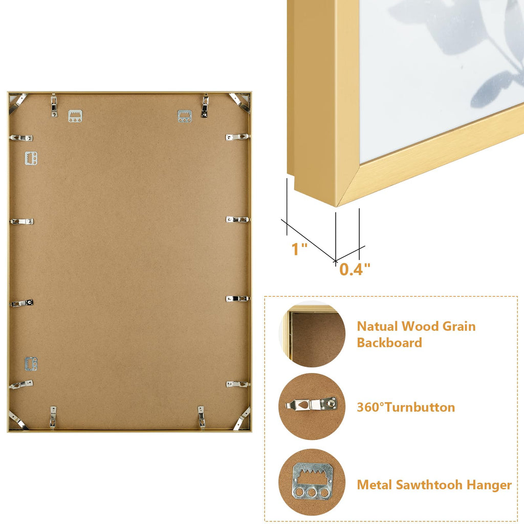 19.7x27.6 Aluminum Puzzle Frame Acrylic Front Gold