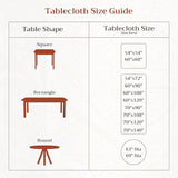 Table Cloth Square Table 100% Cotton 54 x 54 Inches Fall Tablecloth Reusable Everyday Use for Thanks