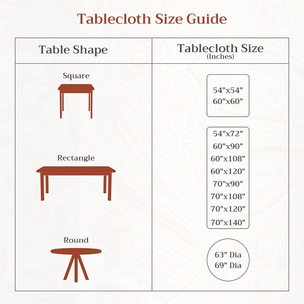 Table Cloth Square Table 100% Cotton 54 x 54 Inches Fall Tablecloth Reusable Everyday Use for Thanksgiving Christmas