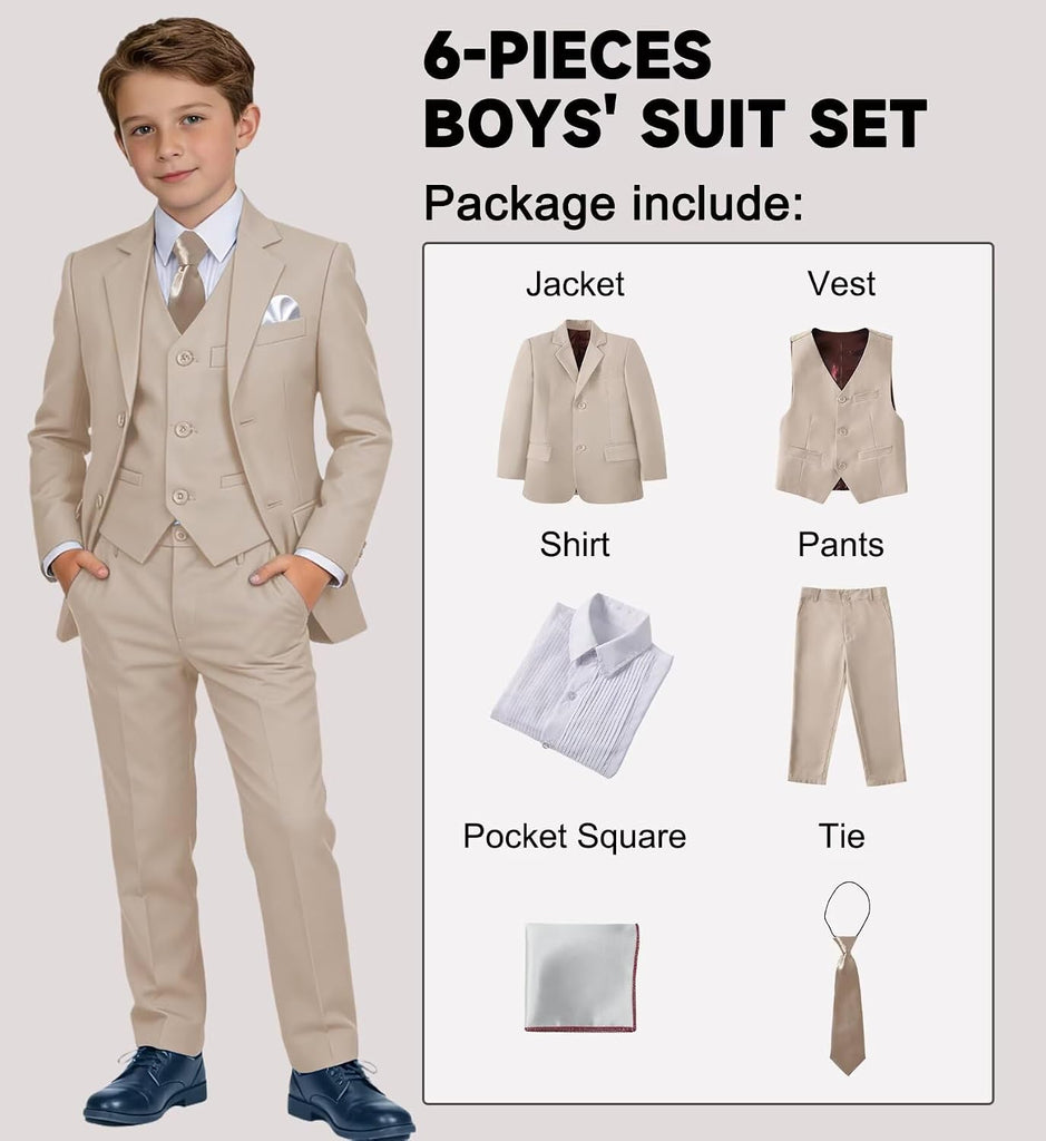 Boys Suit Kids Formal Tuxedo Suits for Boys Wedding Easter Outfits