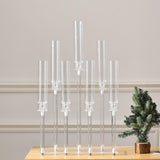Acrylic Candle Holder Candlestick Holders, Candelabra 7 Arms, 26.5 Inch Tall