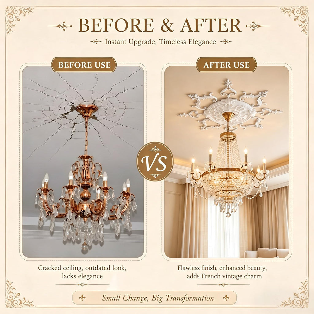 33.86 Inch Large Ceiling Medallion for Light Fixtures