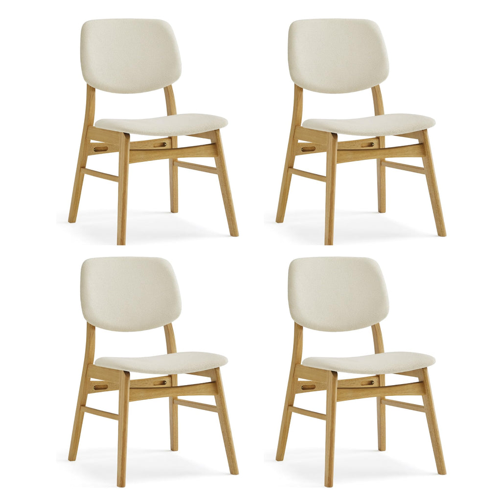 Wooden Dining Chairs Set of 4, Upholstered Kitchen Chairs, Original